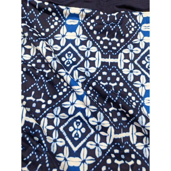 Tommy Bahama Indigo Cowrie Diamonds Over The Shoulder Shirred Tankini To… - Picture 7 of 10